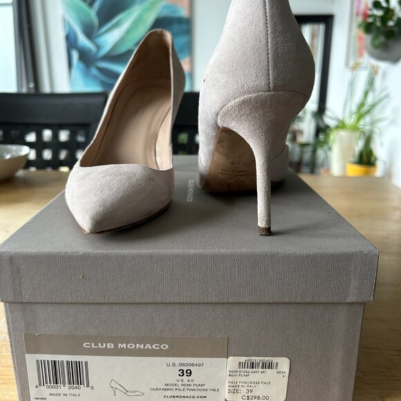 Pink Blush Club Monaco Suede Pumps - Picture 2 of 10